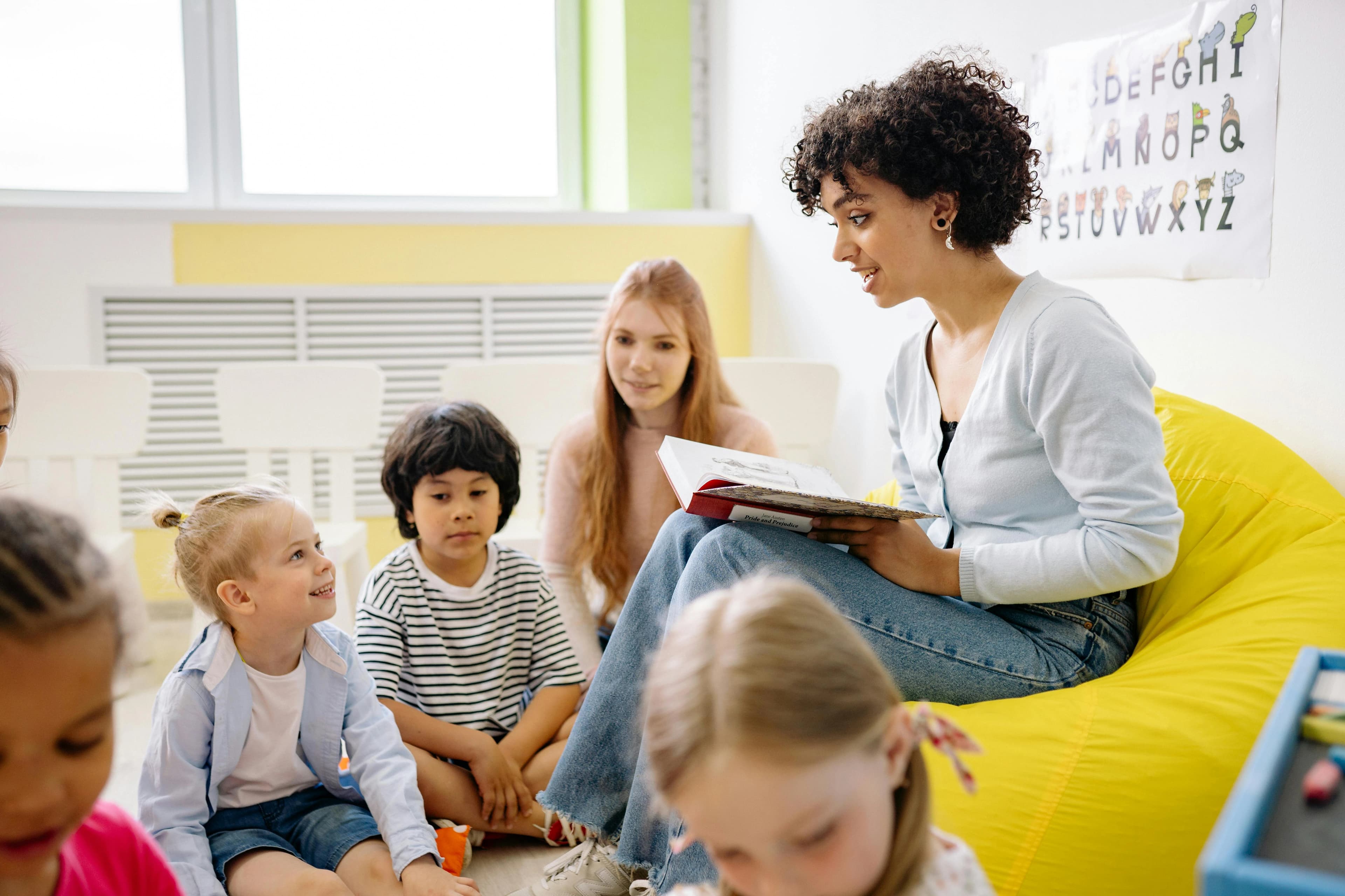 Kids in music class